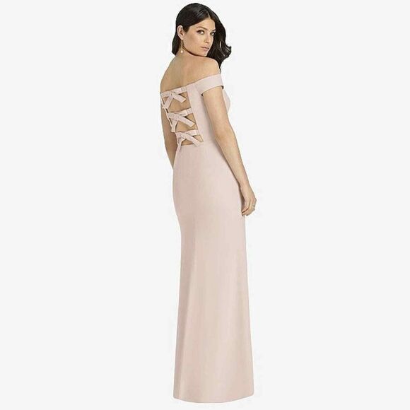 Dessy Collection by Vivian Diamond Cameo Bridesmaid Dress Style 3040 Womens 6 - Picture 10 of 15